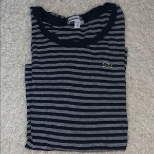 lacoste striped tee